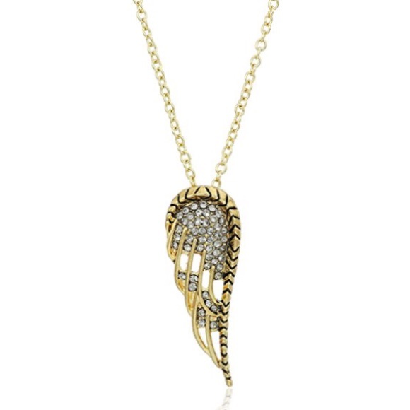 house of harlow // gold pavé wing necklace - Picture 2 of 4